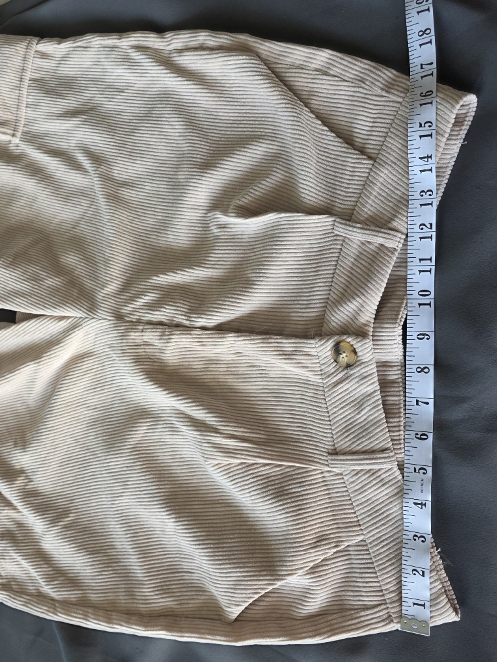 SHEIN Wide-Leg Corduroy Cargo Pants - Blush Pink Beige - Picture 8 of 11
